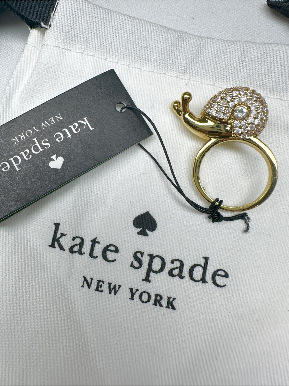 kate spade Gold Crystal Snail Ring